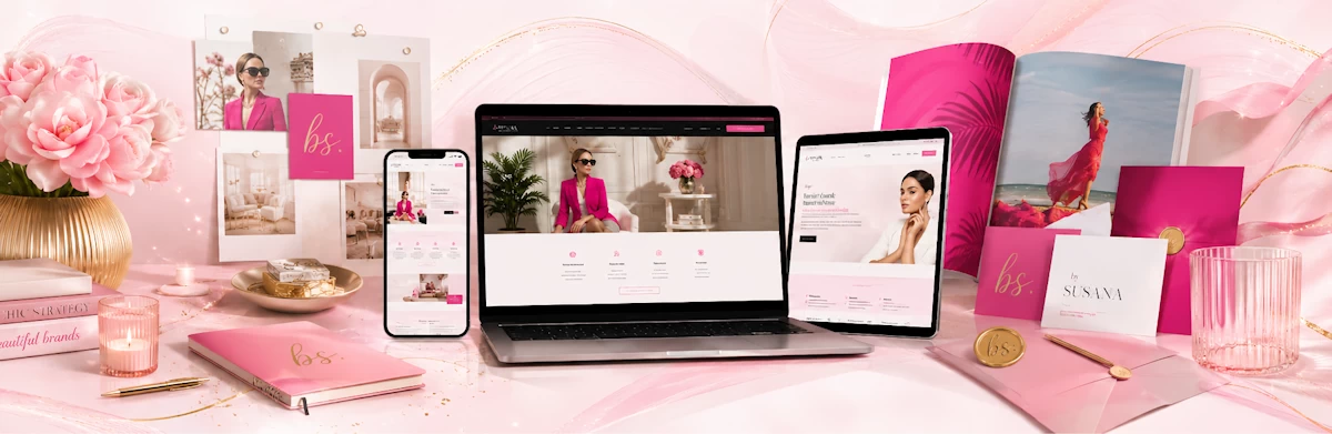 Beautiful attention grabbing website and brand designs by Susana