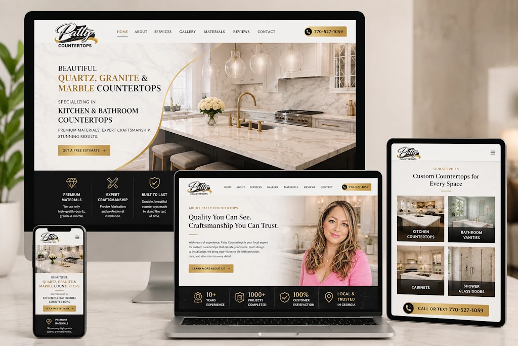 Patty Countertops website design