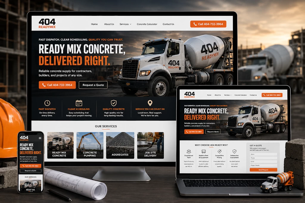 Professional contractor website design by Susana