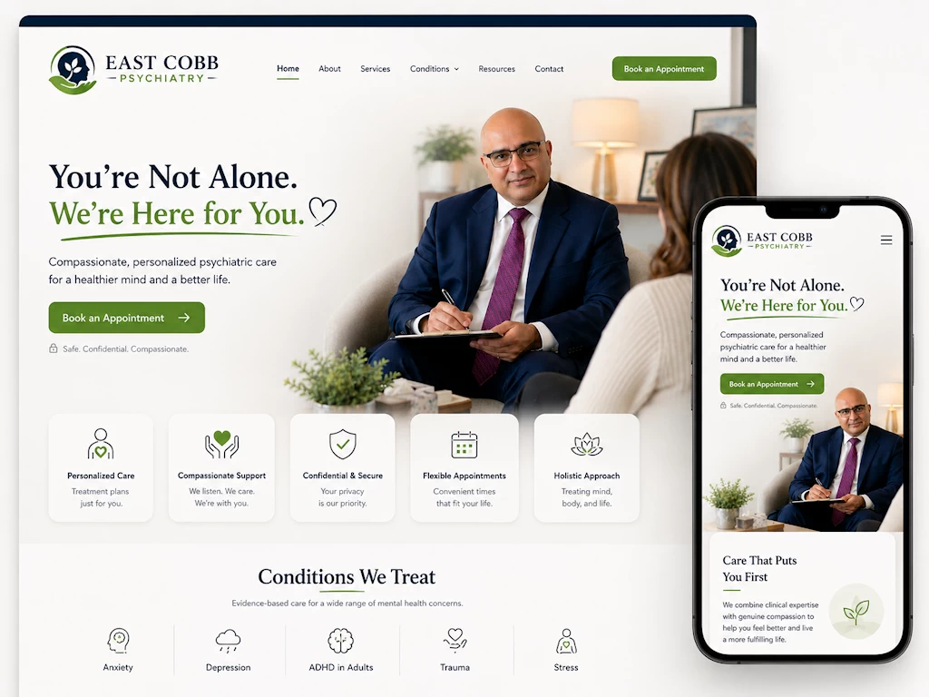 Psychiatry website design Atlanta Georgia