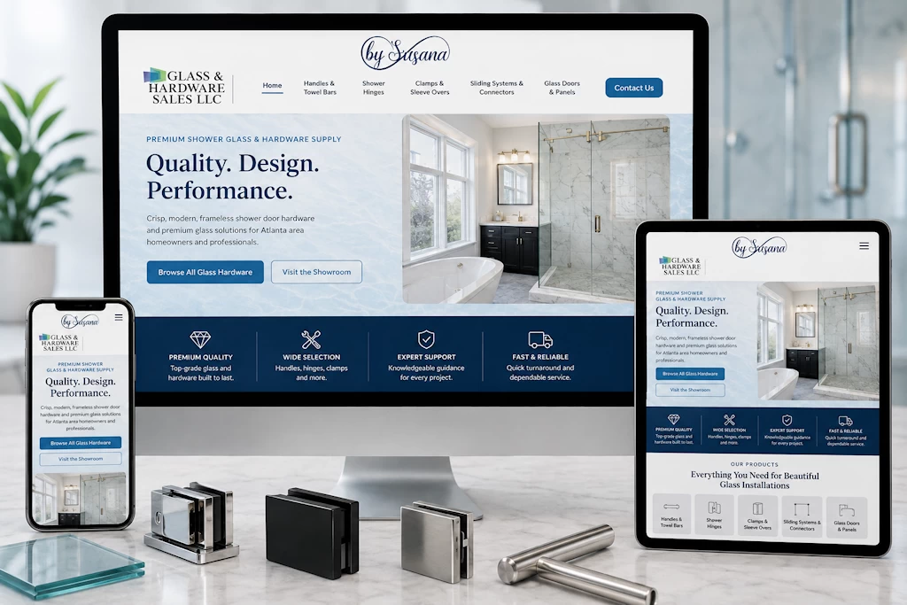 Glass and Hardware Sales website design